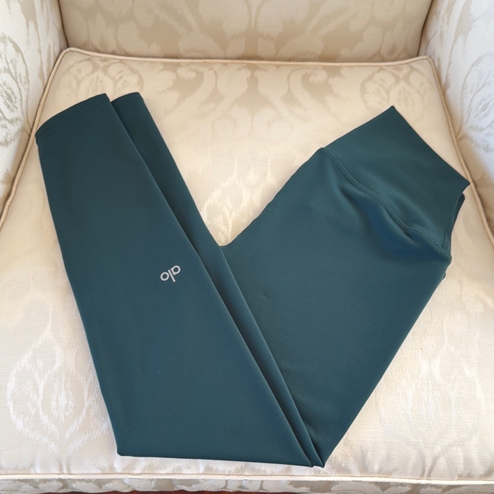 Alo Airbrushed Midnight Green Leggings XS